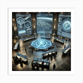 A Holographic War Rooms Asterian Syndicate 1024 Art Print