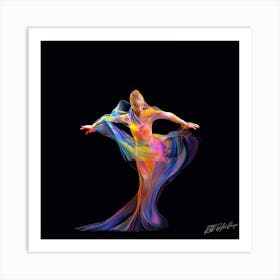 A Moment In Dance - Dancer Flows Art Print