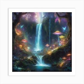 Fairytale Forest Paintings Art Print 1 Art Print