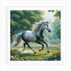 Horse In The Forest 1 Art Print