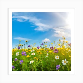 Wildflowers In A Field Art Print