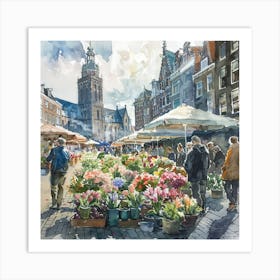 The Bloemenmarkt (Flower Market) Amsterdam Series Art Print