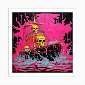 Skull Ship 1 Art Print