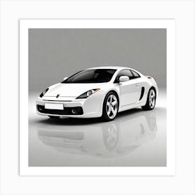 White Sports Car 5 Art Print