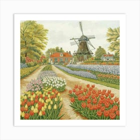 Tulip Garden Art Print