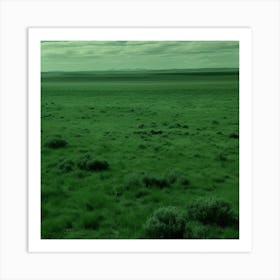 Green Vast Nothingness Art Print