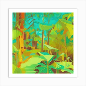 Tropical Forest Abstract Art Print