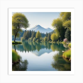 Lake In The Mountains 12 Art Print