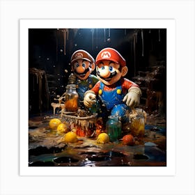 Mario Bros 24 Art Print