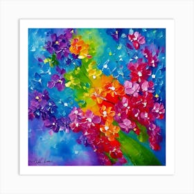 An Artistic Painting Suitable For Hanging On The Wall With Bright Colors And A Beautiful Background (2) (1) Art Print