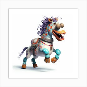 Cartoon Horse Art Print