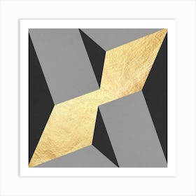 Gray and gold textures 6 Art Print