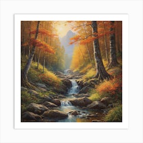 Autumn Stream Art Print