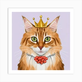 Cat With A Crown Art Print