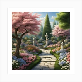 Path In The Garden Art Print