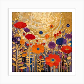 Abstract Flowers On A Sunny Day Art Print