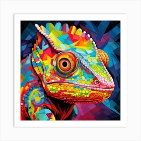 Colorful Chameleon 2 Art Print