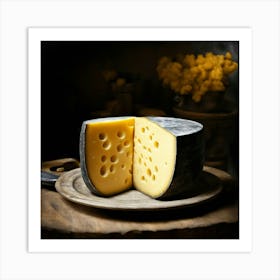 Cheese On A Plate Art Print