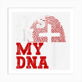 Jesus Christ It�S In My Dna Cross Fingerprind Chritstian Art Print