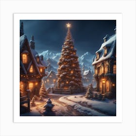 Christmas Village Art Print