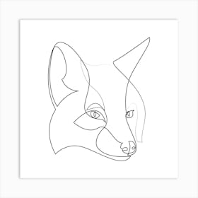 Linear Fox Art Print