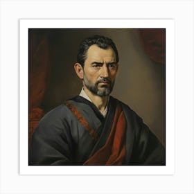 Portrait Of A Samurai Art Print