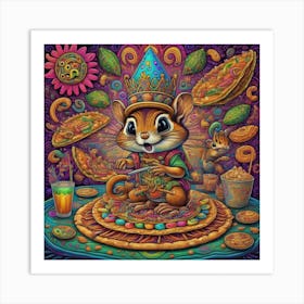 Psychedelic Mouse Art Print