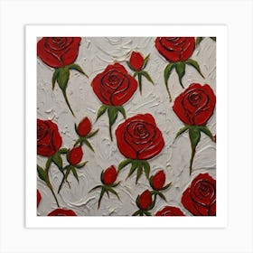 Red roses 1 Art Print