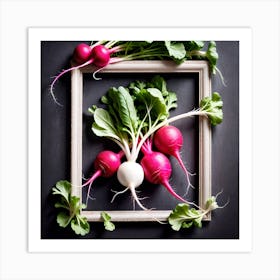 Radish In A Frame 3 Art Print