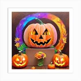 Halloween Pumpkins Art Print