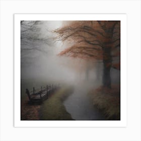 Misty Autumn Art Print