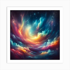 A vibrant sky 3 Art Print