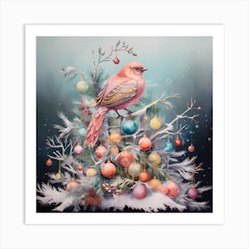 Soothing Serenade: Watercolour Christmas Bliss 1 Art Print