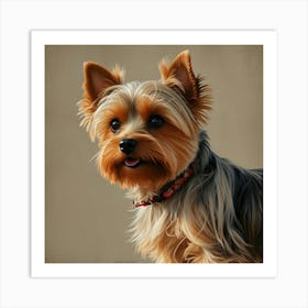 A yorkie female Art Print