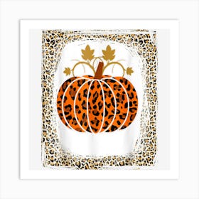 Animal Leopard Print Pumpkin Halloween Fall Autumn Gift 2t Art Print