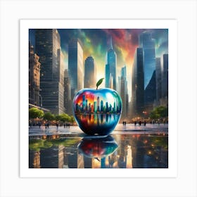 Apple In The City 1 Art Print