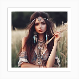 Bohemian Girl Art Print