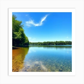 Lake - Lake Stock Videos & Royalty-Free Footage 3 Art Print