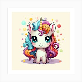 Cute Unicorn 375 Art Print