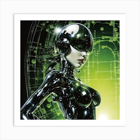 Cyborg Woman Art Print