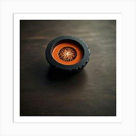 Orange Starburst Art Print