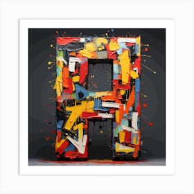 Letter H 4 Art Print