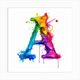 Colorful Letter A 1 Art Print