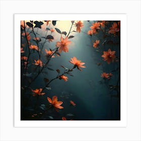 Flowers In The Forest Art Print