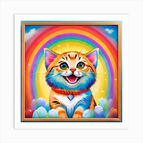 Rainbow Cat Art Print