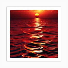 Sunset Over The Ocean 151 Art Print