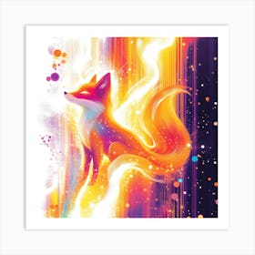 Fox In Space Art Print