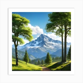 Alpine Landscape Art Print