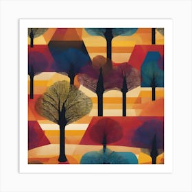 Trees In Autumn Art Print