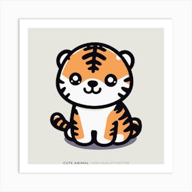 Cute Animal Tiger Art Print